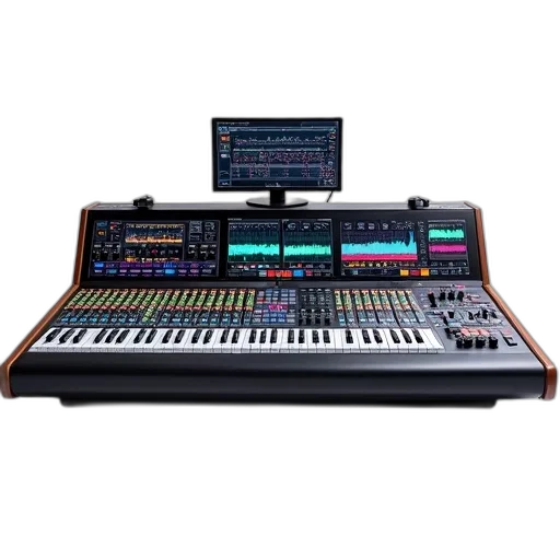 professional, audio, mixing, console transparent PNG cut-out