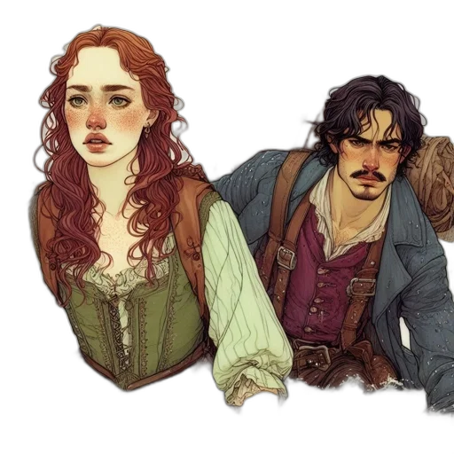fantasy art, concept art, watercolor, comic book art transparent PNG cut-out