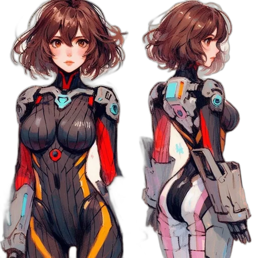 robot, jacket, weapon, concept art transparent PNG cut-out