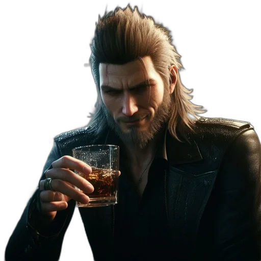 jacket, concept art, older, man transparent PNG cut-out