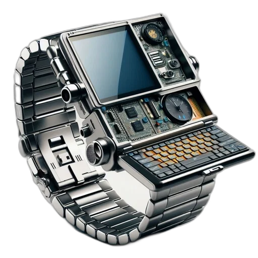 jewelry, robot, cyberpunk, elaborate transparent PNG cut-out
