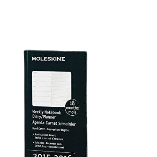 monochrome, moleskine, 2015-2016, weekly transparent PNG cut-out