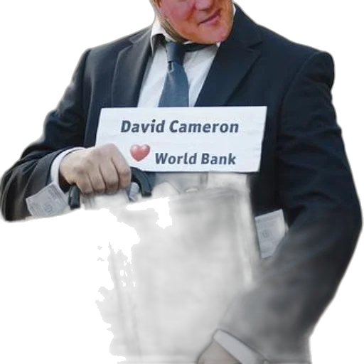 man, suit, holds, briefcase transparent PNG cut-out