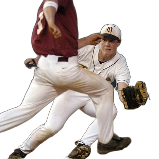 baseball, player, wearing, white transparent PNG cut-out
