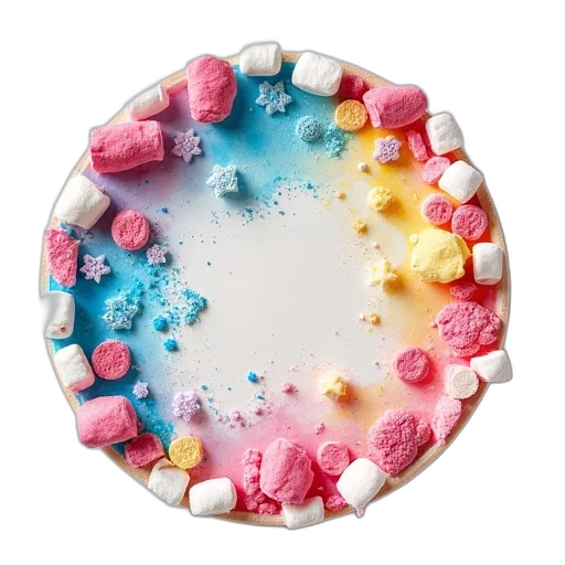 food, crown, 3d render, pastel transparent PNG cut-out