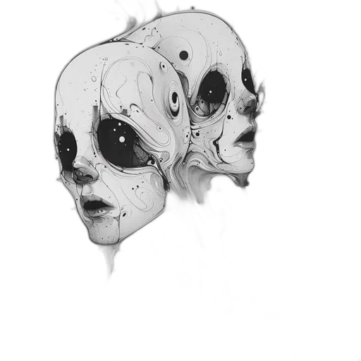 mask, face, creature, crown transparent PNG cut-out
