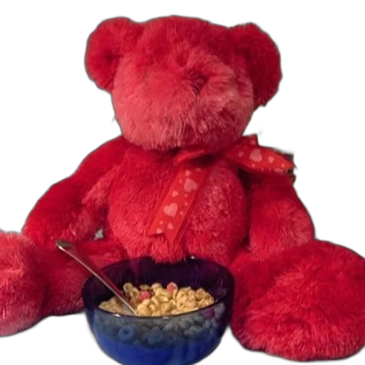 food, red, teddy, bear transparent PNG cut-out