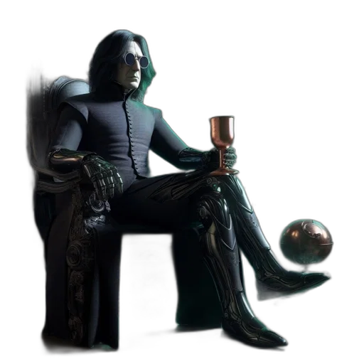 robot, staff, creature, concept art transparent PNG cut-out