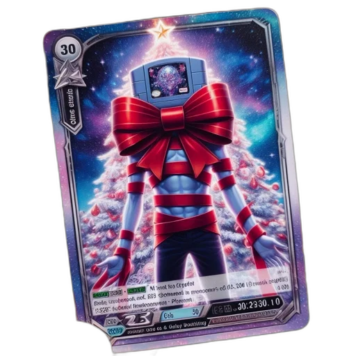 robot, festive, card, features transparent PNG cut-out
