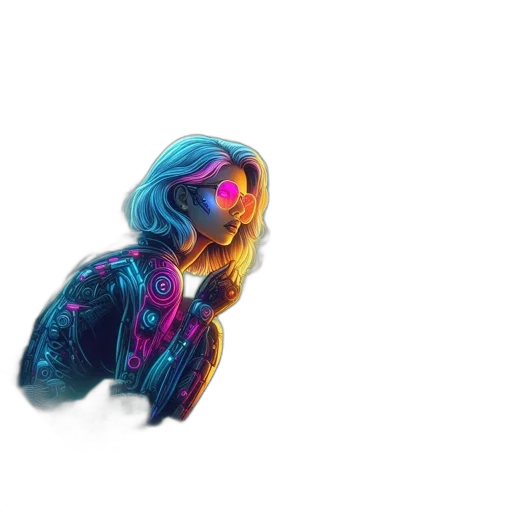 hair, dress, jacket, creature transparent PNG cut-out