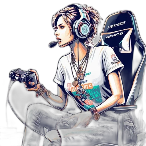 concept art, cyberpunk, pixel art, cartoon transparent PNG cut-out