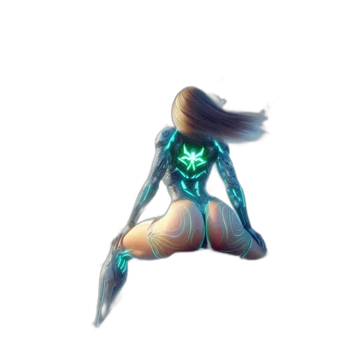 creature, mask, hair, staff transparent PNG cut-out