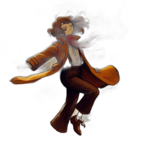 jacket, staff, concept art, fantasy art transparent PNG cut-out