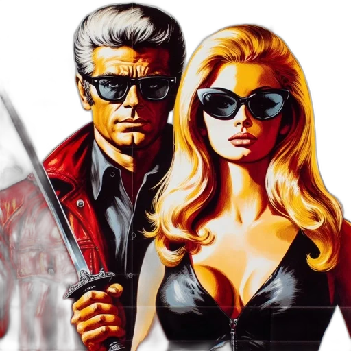 comic book art, concept art, vintage, movie transparent PNG cut-out