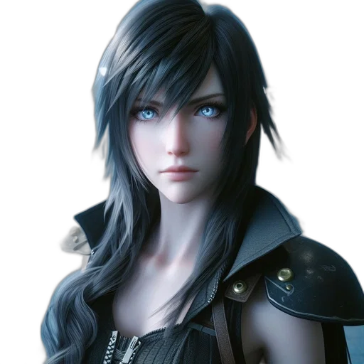 face, concept art, fantasy art, 3d render transparent PNG cut-out