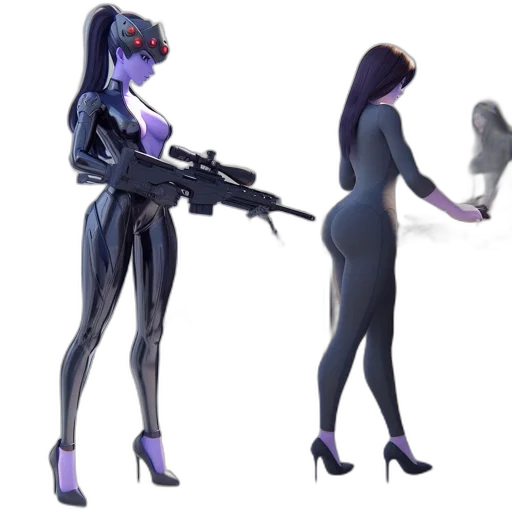 weapon, robot, concept art, 3d render transparent PNG cut-out