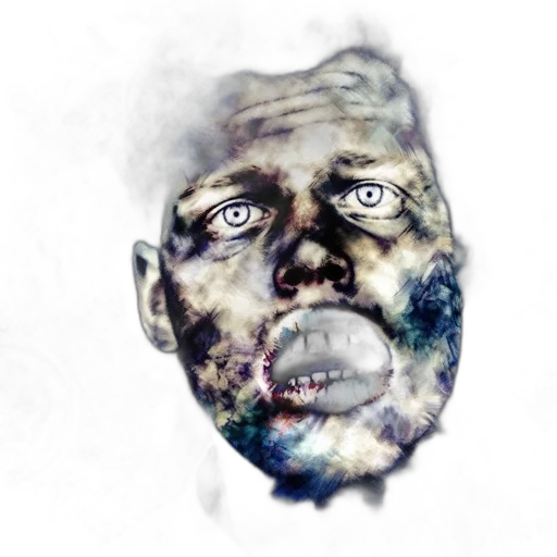 face, mask, creature, photorealistic transparent PNG cut-out
