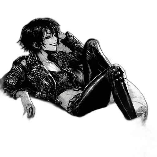 jacket, weapon, dragon, cyberpunk transparent PNG cut-out