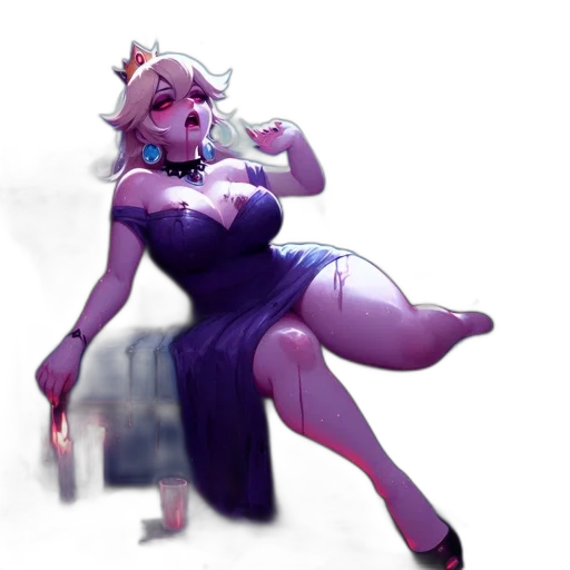 dress, staff, creature, robot transparent PNG cut-out