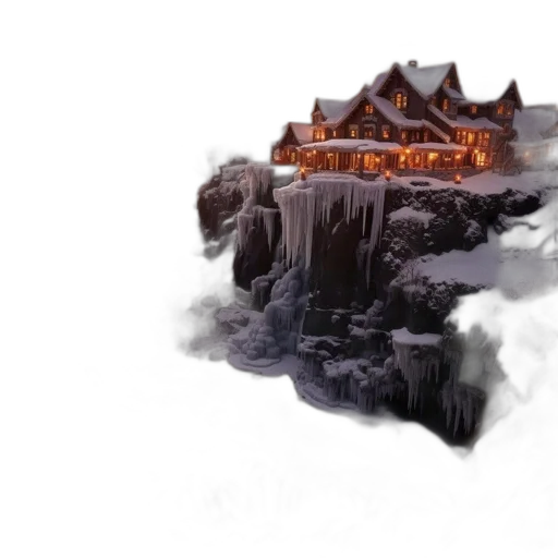 building, concept art, fantasy art, 3d render transparent PNG cut-out