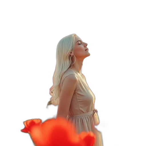 dress, flower, crown, creature transparent PNG cut-out