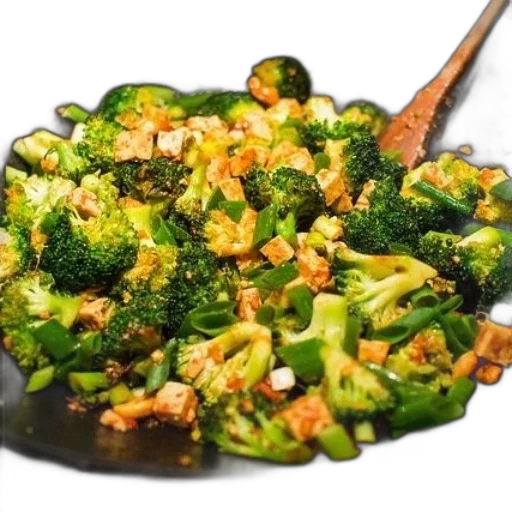 food, vibrant, stir-fry, featuring transparent PNG cut-out