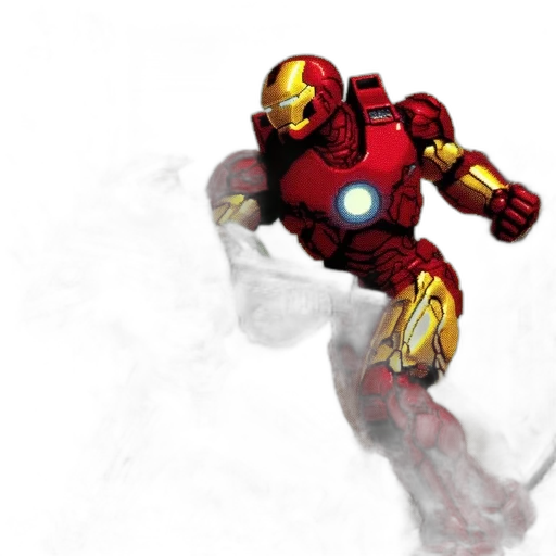 robot, concept art, comic book art, 3d render transparent PNG cut-out