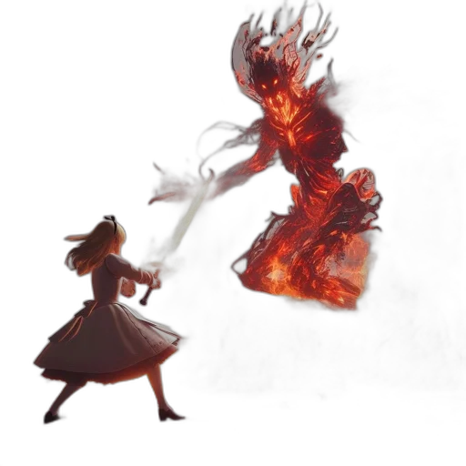 dress, staff, sword, weapon transparent PNG cut-out
