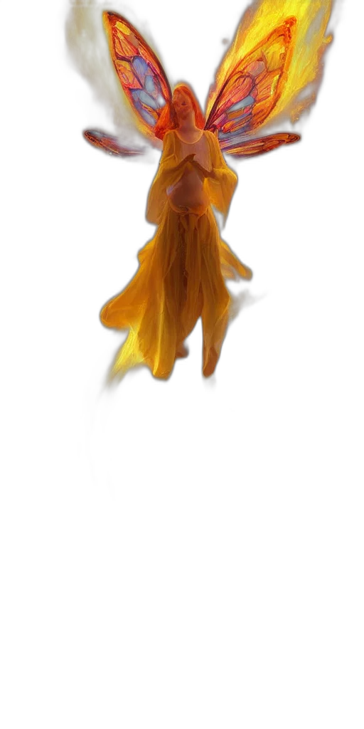 flower, dress, staff, creature transparent PNG cut-out