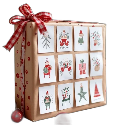 advent, calendar, wrapping, idea transparent PNG cut-out