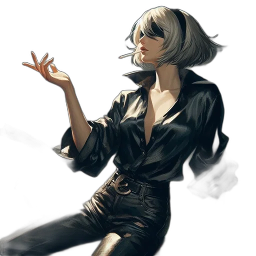 jacket, dress, staff, concept art transparent PNG cut-out