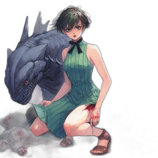 dress, creature, dragon, weapon transparent PNG cut-out