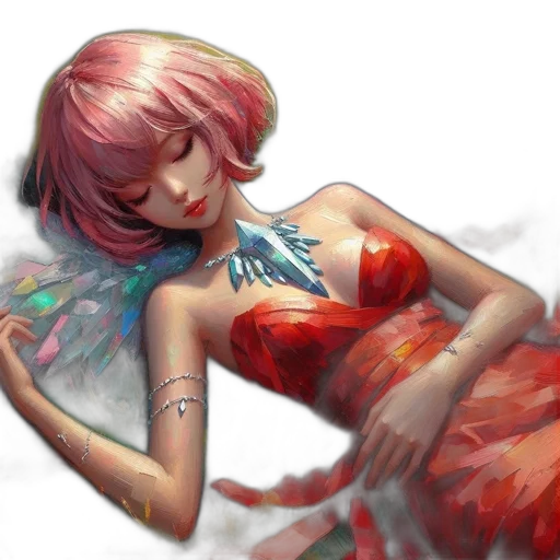 dress, fantasy art, concept art, watercolor transparent PNG cut-out