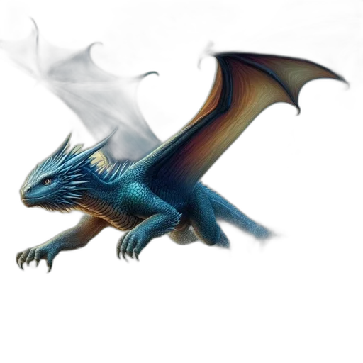 dragon, creature, staff, animal transparent PNG cut-out