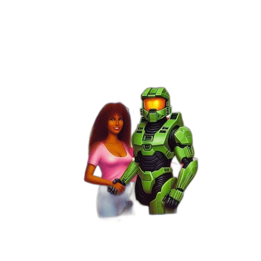 robot, weapon, pixel art, vaporwave transparent PNG cut-out