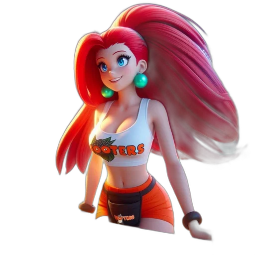 dress, staff, 3d render, concept art transparent PNG cut-out