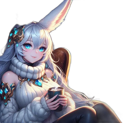 dragon, dress, robot, staff transparent PNG cut-out