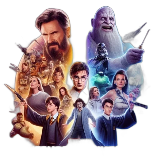 concept art, comic book art, fantasy art, poster transparent PNG cut-out