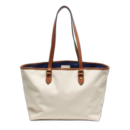 white, canvas, tote, bag transparent PNG cut-out