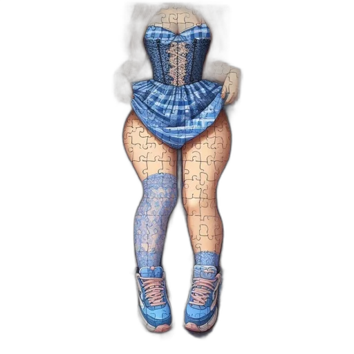 mask, dress, 3d render, concept art transparent PNG cut-out