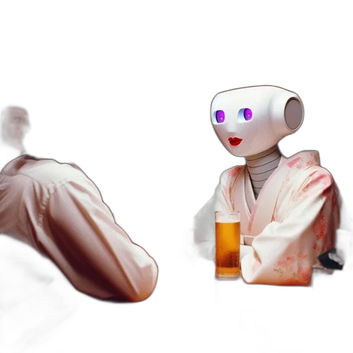robot, jacket, creature, bottle transparent PNG cut-out