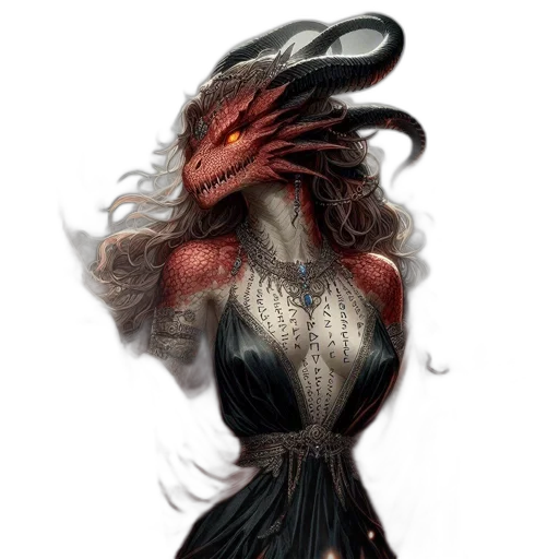 hair, mask, creature, dress transparent PNG cut-out
