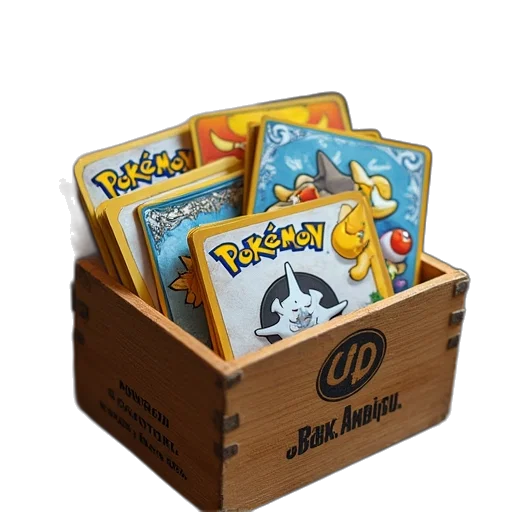 box, pokemon, cards, each transparent PNG cut-out