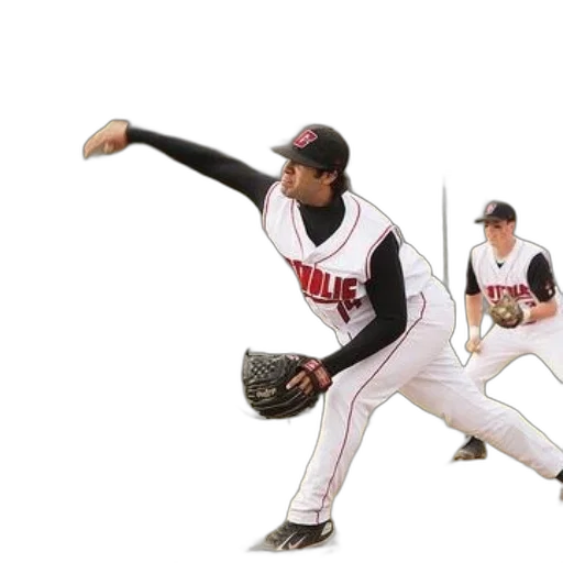 baseball, player, white, uniform transparent PNG cut-out