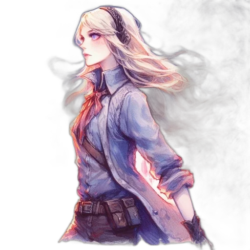 jacket, staff, sword, weapon transparent PNG cut-out