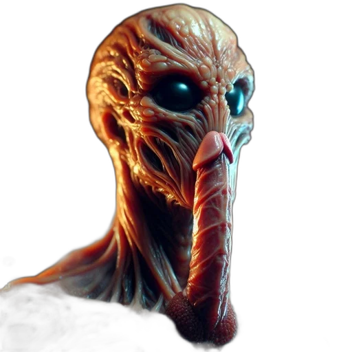 creature, face, mask, staff transparent PNG cut-out