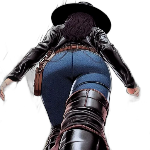 jacket, weapon, hat, robot transparent PNG cut-out