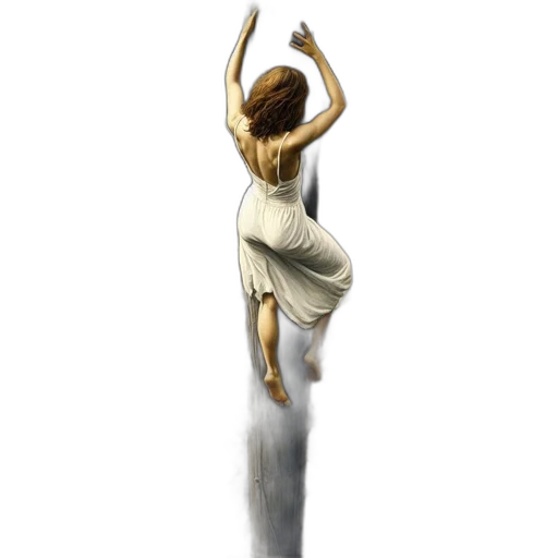 staff, dress, hair, sword transparent PNG cut-out