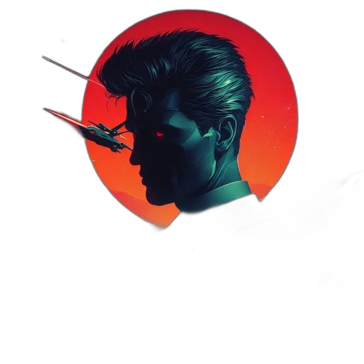 jacket, staff, face, weapon transparent PNG cut-out