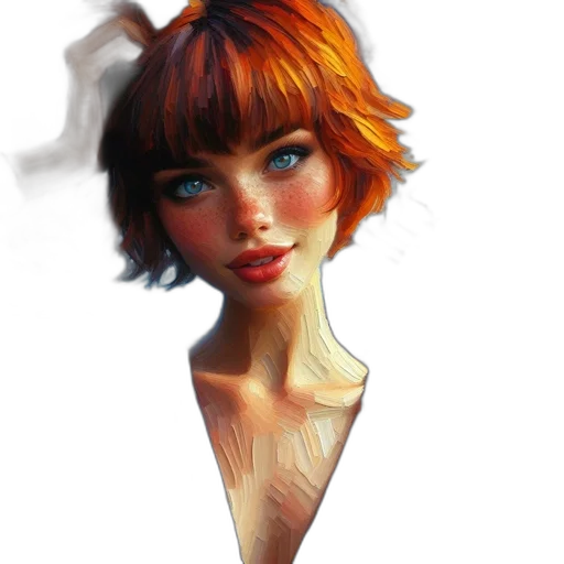 face, dress, staff, hair transparent PNG cut-out